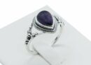 Silver Ring Teardrop Amethyst