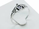 Silver Ring Lotus Cut Amethyst