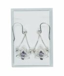 Silver Earring Lotus Amethyst