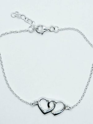 Bracelet Silver Chain Hearts