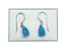 Silver Earring Marcasite Blue