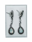Silver Earring Marcasite Opal