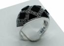 Silver Ring Marcasite Onyx Stones