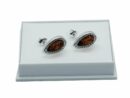 Silver Earring Amber Stud