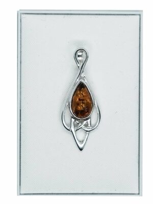 Silver Pendant Amber