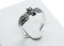 Silver Ring Owl With Wings