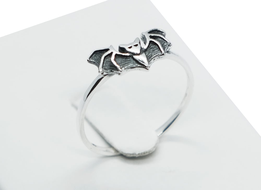 Silver Ring Bat Thin Band