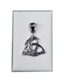 Silver Pendant Moon Triquetra