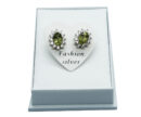 Silver Earrings Peridot
