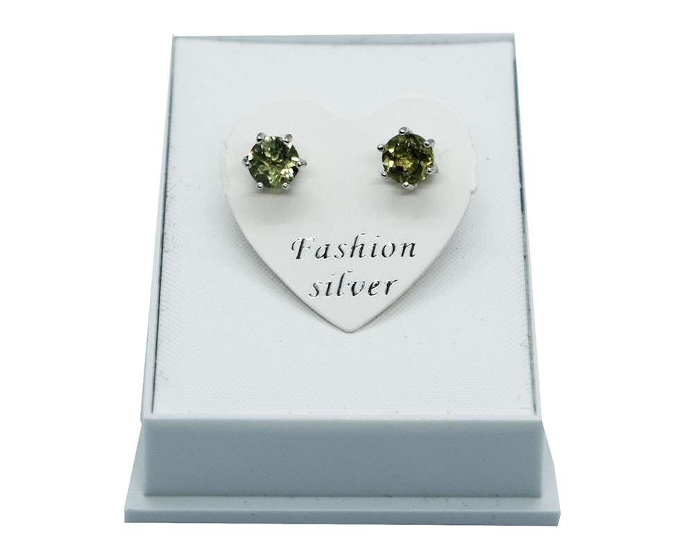 Silver Earrings Peridot