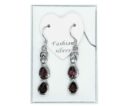 Silver Earrings Pink Tourmaline