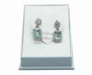 Silver Earrings Topaz