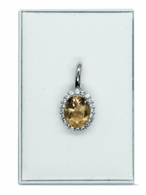 Silver Pendant Citrine