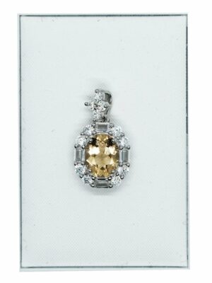 Silver Pendant Citrine