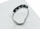 Silver Ring 5 Black Spinel Adjustable