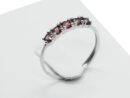 Silver Ring 5 Stones Garnet Adjustable