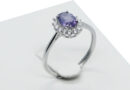 Silver Ring Amethyst Adjustable