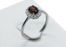 Silver Ring Garnet Adjustable