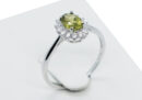 Silver Ring Peridot Adjustable