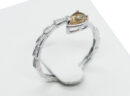 Silver Ring Snake Citrine Adjustable