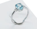 Silver Ring Topaz Adjustable