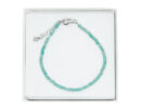 Silver Bracelet 3mm Amazonite