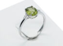 Silver Ring Peridot Adjustable
