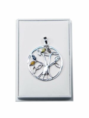 Silver Pendant TOL with Stones