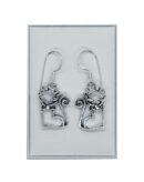 Silver Earring Cat Sitting