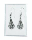 Silver Earring Triquetra Pentagram
