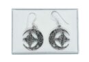 Silver Earring Moon Celtic