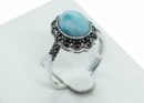 Silver Ring Larimar Oval
