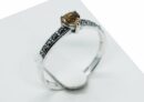 Silver Ring Citrine Heart