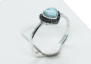 Silver Ring Larimar Heart