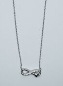 Silver Necklace Inifnity Heart