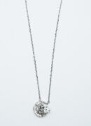 Silver Necklace Fairy Moon CZ