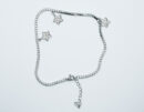 Silver Anklet Star CZ