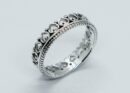 Silver Ring Round Hearts
