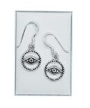 Silver Earring Eye in Circle
