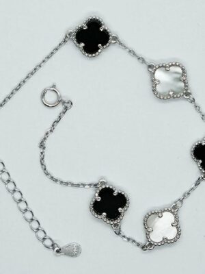 Silver Bracelet Four Clover