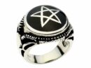 Ring Silver Pentagram Inlay