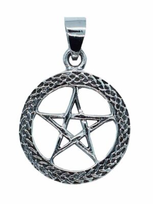 Pendant Silver Pentagram In Circle