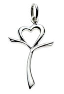 Pendant Silver Heart Cross