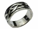 Ring Silver Band Half Celtic