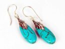 Earring Silver Drop Turquoise