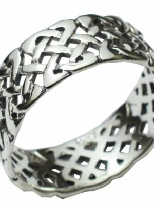 Ring Silver Band Celtic Cut
