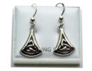 Silver Earring Cut Trinity