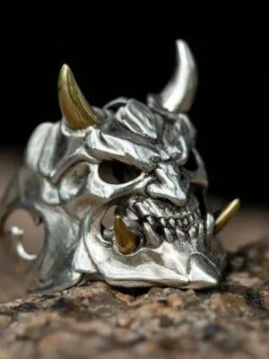 Ring Oni Mask Demon Head