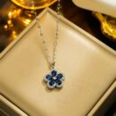 Necklace Fashion Silver Flower