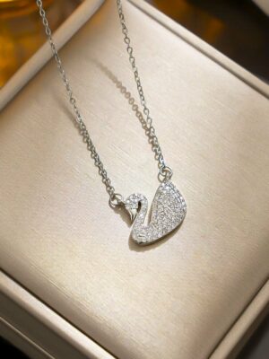 Necklace Fashion Silver Swan